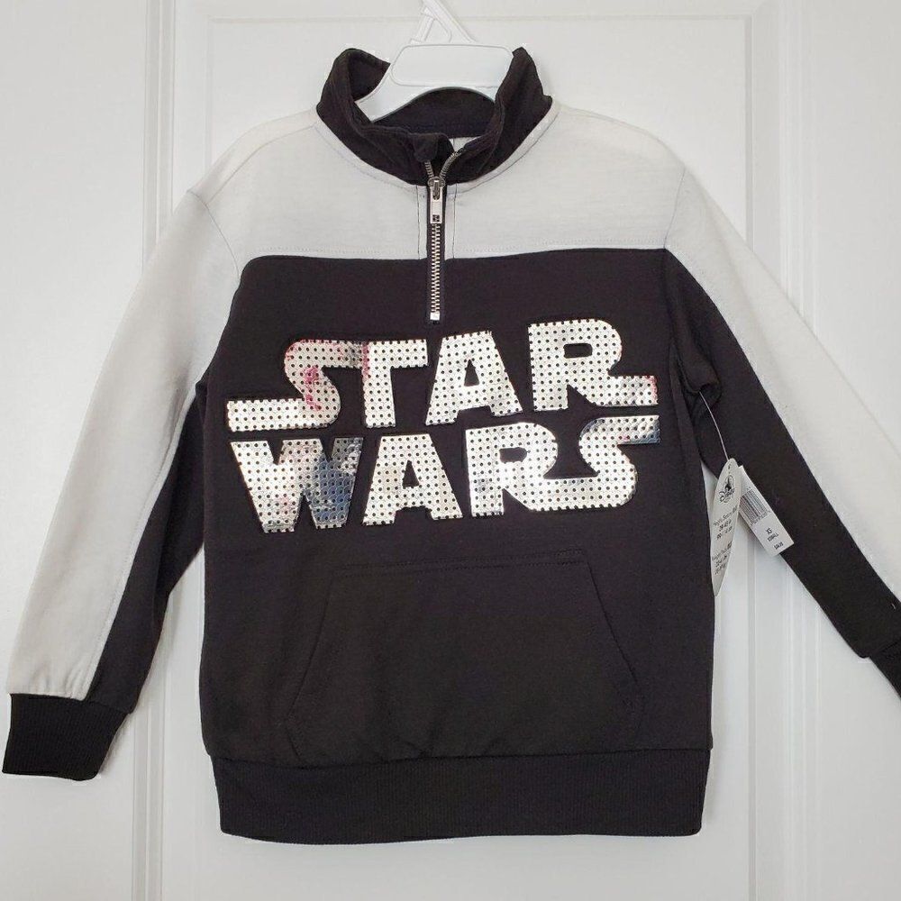 STAR WARS Disney Boys 1/4 zip sweater S
